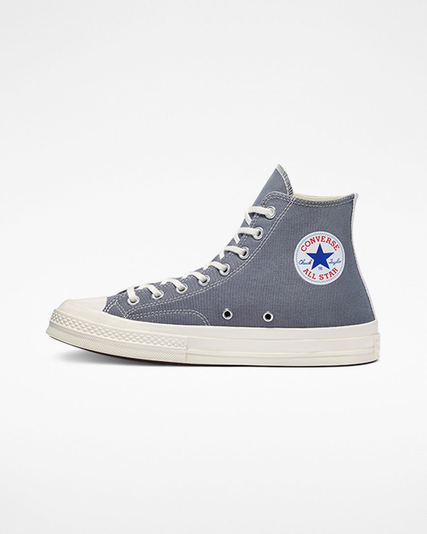 Tenisky Vysoke Converse x Comme des Garçons PLAY Chuck 70 Panske Siva Čierne | SK IANXB2